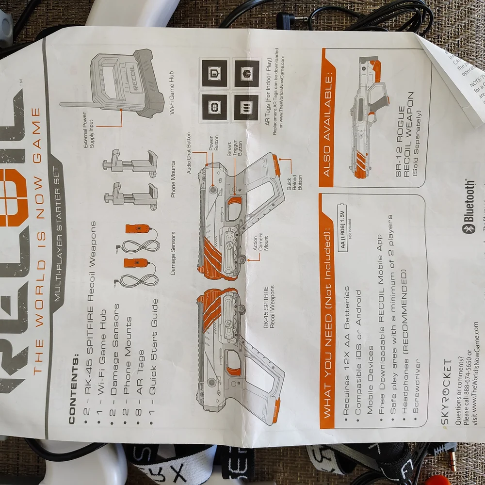 White and Orange VR Blasters